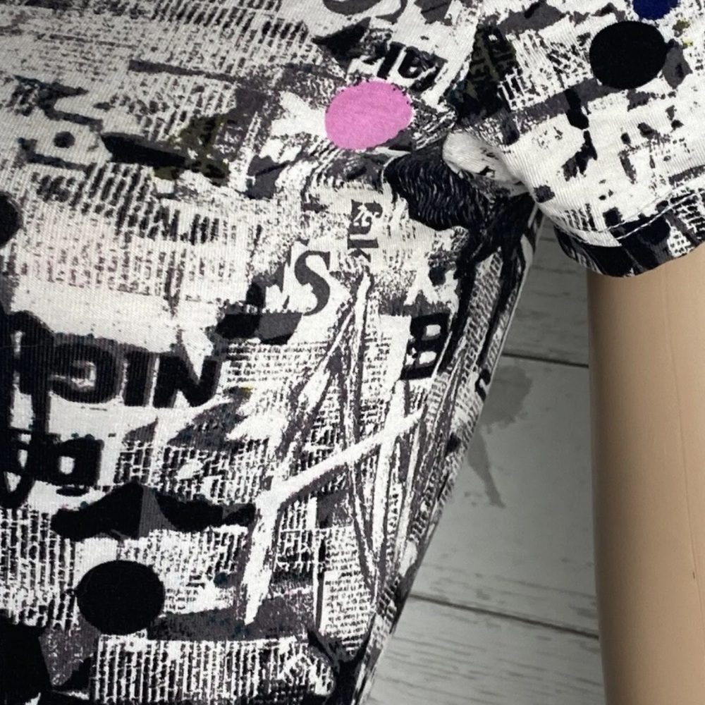Topshop Bodycon Dress 🌺 Cute Newsprint - Picture 6 of 12
